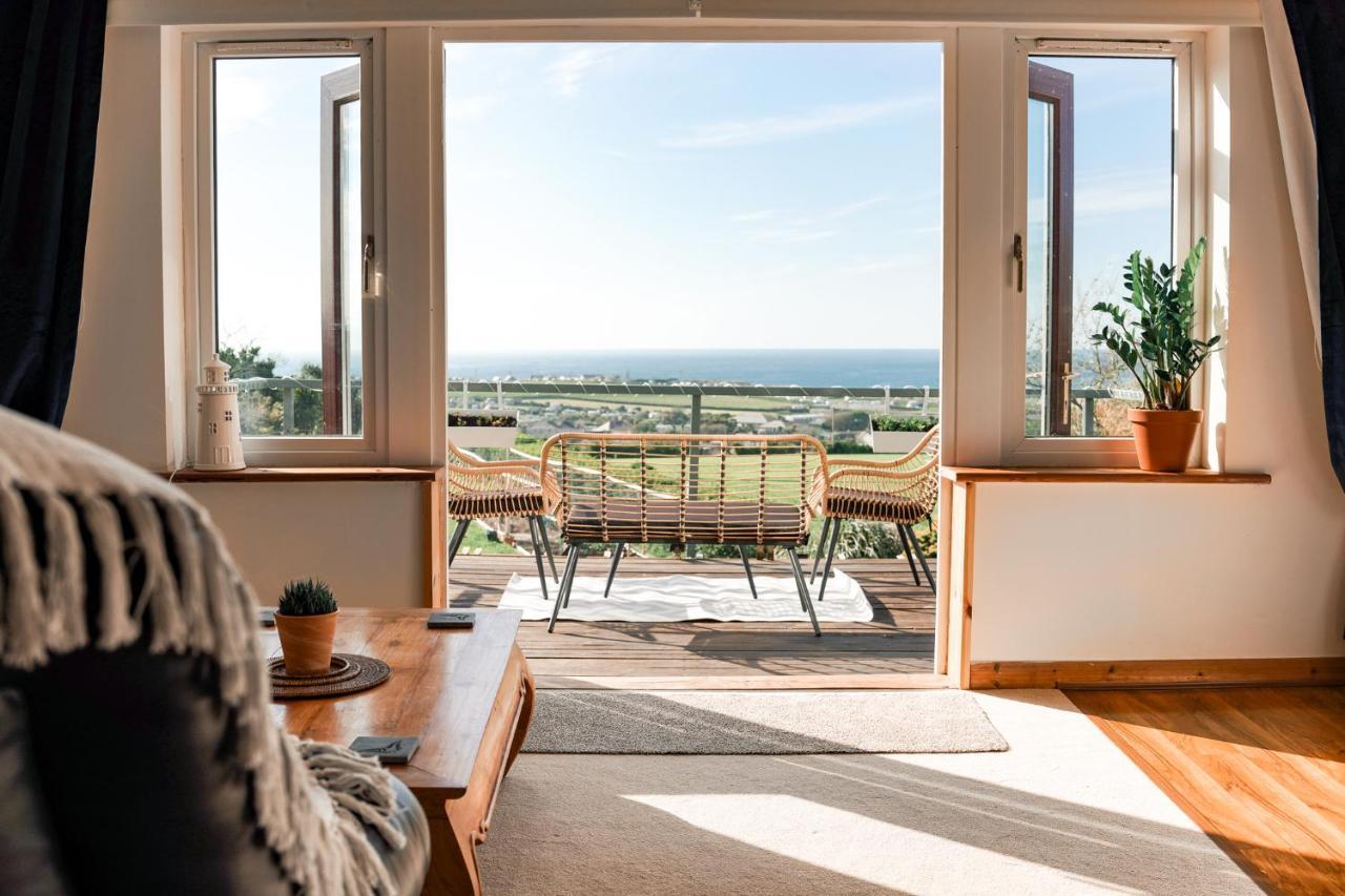 Spacious Sea-View Apt. Overlooking St Ives Bay Gwithian Exteriör bild